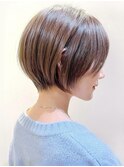Say.丸みショートレイヤーショートショートボブローズブラウン