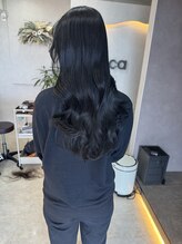 リュカ(Lyuca) ブルーブラック/透明感/インナーカラー/ブリーチ/韓国風