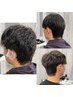 パーマ落とし＋カット＋メンズパーマ（ニュアンス、シャドウ、フェザー）＋TR