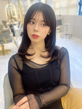 マリアバイアフロート(Maria by AFLOAT) 【山田】シースルーバング　レイヤーカット20代30代40代