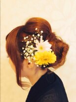 プルクラ ヘアー アート(Plcra hair art) 生花を使ったセット