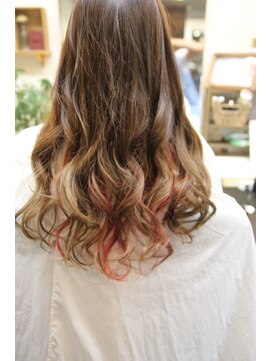 フェリシータ 緑地公園店(felicita) アプリエカラーグラデーション×ポイントピンク3D