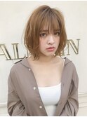 【Lond佐野】前髪あり小顔モテフレンチボブ ベージュブラウン