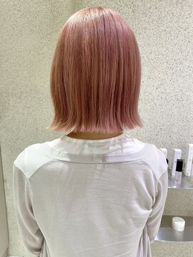 マイル 渋谷(mile) pail pink × 切りっぱなしbob