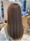 ベージュブラウン/ストレートパーマ