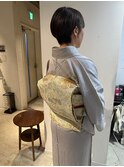 【Lino  kichijoji本間】訪問着×耳掛けショートヘア