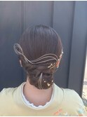水引き金箔ママ着物hair