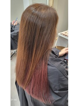 ヘアースパ ノッシュ 藤崎店(Hair Spa Nosh) インナーカラー×ピンク