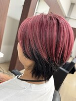 美容室 プークワ 中川春田駅前店&nbsp;レイヤーボブ/ベリーピンク