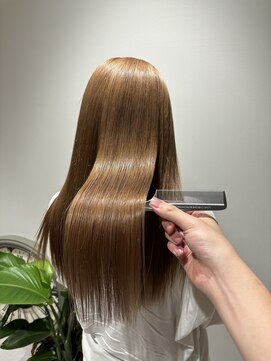 ノーブル(Nobile) 【ワンブリーチでできる】艶髪ミルクティーベージュ