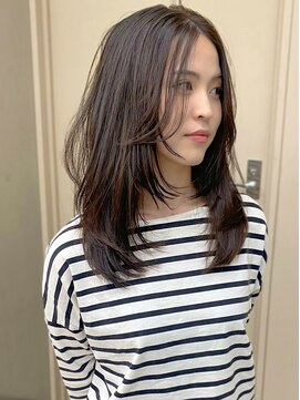 パークレーン アイス イヴェン(park lane ICI yeven) レイヤーカットブリーチなしカラーグレージュハッシュカットre