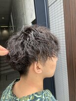 アース 天満橋店(HAIR & MAKE EARTH)&nbsp;メンズ緩めツイストスパイラルパーマ刈り上げ