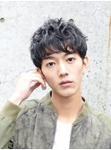 無造作マッシュ/ツーブロック/アッシュ