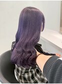 13869ブリーチ＆ダブルカラー韓国レイヤーラベンダーパープル