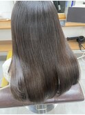 くびレイヤーグレーベージュニュアンスカラー白髪染め白髪ぼかし