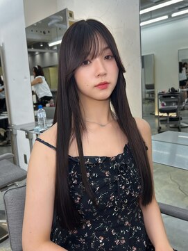 ノク 渋谷(nok) 暗髪/ダークグレージュ/髪質改善_暗めカラーグランマッシュ