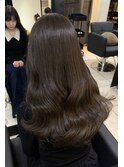 ☆ブリーチなしヘーゼルブラウンココアブラウンハッシュカット