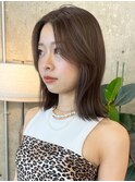 栄くびれ巻き透明感ミディアムヘアスタイル