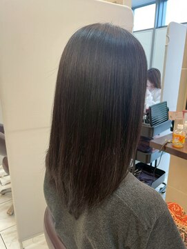 髪質改善/顔周りレイヤーカット/グレージュ[千葉/千葉駅]