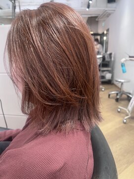 ボブにレイヤーをいれて、ピンクベージュに archive垂水