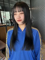 チャンネル(channel) 暗髪ぷつっとバング顔まわりレイヤー