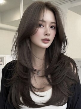 ノイズオオサカ 天王寺店(NOISM OSAKA) 韓国風レイヤーカット/ロングレイヤー/ハッシュカット/10代20代