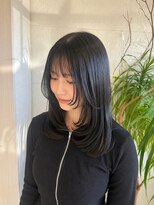 フゥカ 売市店(fuka)&nbsp;【韓国風スタイル】レイヤーカット×ブルーブラックカラー 八戸