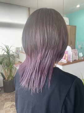 ヘアーディア みどり店(Hair...DiA) レイヤーウルフ、インナーカラー