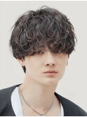 渋谷メンズパーマルーズパーマシャドウパーマッシュウルフゆるめ