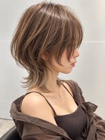ダブルトーキョー シブヤ(W-TOKYO SHIBUYA)&nbsp;顔まわりウルフハイライト×ハッシュカット20代30代40代