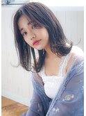 《Agu hair》大人可愛い小顔☆切りっぱなしセミディ