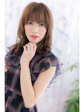 ミック 日暮里店(miq) ココアブラウンが大人かわいいくせ毛風ルーズヘアa