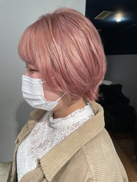 トレス(TRESS) レイヤーボブ/ハイトーンピンク/ブリーチカラー