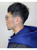 短髪パーママッシュくせ毛カットスリークショート