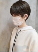 丸みショート/カーキグレージュ/イルミナカラー/ハイライト[調布