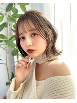 レイリー 原宿 表参道(Rayreee)&nbsp;イヤリングカラー/インナーカラーベージュ可愛いくびれボブ