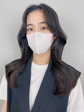 アイティーバイアルバム 八王子店(IT by ALBUM) くびれヘアネイビーブラック_ショコラアッシュヘルシー_ba409421