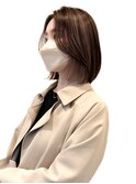 ダブルカラーハイライトケアブリーチレイヤーカットショートヘア