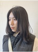 顔まわりレイヤーと透明感カラー