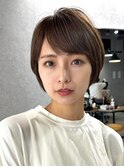 30代40代大人女性/前髪ありショートボブ/ショートヘア/髪質改善