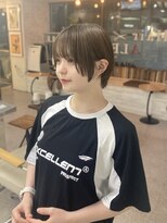 ヘアー アレス(hair ales)&nbsp;ショートレイヤー　ショートウルフ　小顔　顔まわり