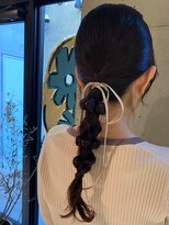 大人ガーリー　編み下ろし　ドレスヘアセット　二次会　結婚式