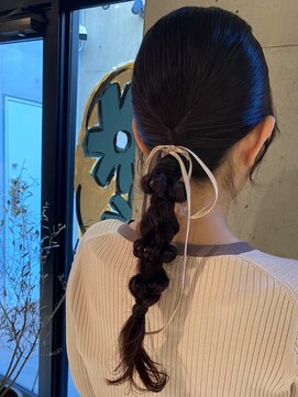 レジュアル(RESSUAL) 大人ガーリー　編み下ろし　ドレスヘアセット　二次会　結婚式