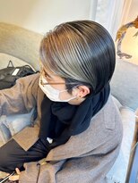 ヲタク(wotaku.)&nbsp;ポイントブリーチデザインカラーハイトーンベージュカラーボブ