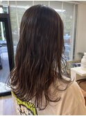 アッシュ×インナープラチナグレージュ×柔らかロング