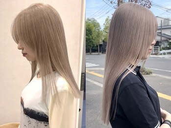ミナリ(minari)の写真/ケアブリーチで透明感溢れるカラーが叶う☆こだわりの薬剤でダメージレスにオシャレな髪色を手に入れて♪