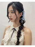 サイド編みおろし