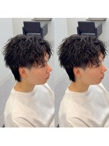 ブライト(BRIGHT)&nbsp;センターパートウルフツイストスパイラルパーマ