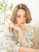 カバーヘア ブリス 上尾西口店(COVER HAIR bliss) 抜け感大人美人くせ毛風小顔切りっぱなしエアリーボブtk上尾
