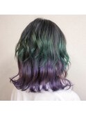 【Hana指名】地毛伸ばし始めて半年の鈍い緑と紫[ハイトーン]